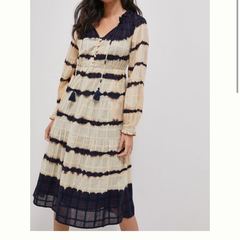 Anthropologie tie-dye boho dress XL